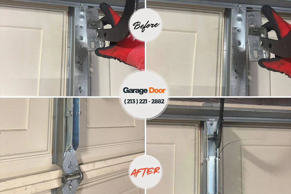 Before and after: garage door repair 84405